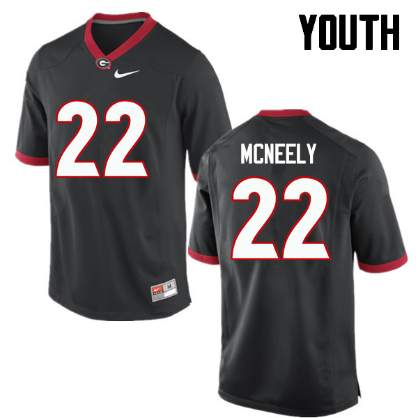 Georgia Bulldogs Youth Avery McNeely #22 Black Stitched College UGA Football Jersey 23YW011TI